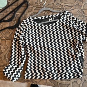 Black and white sweater